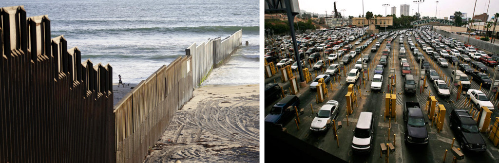 Border between San Diego and Tijuana